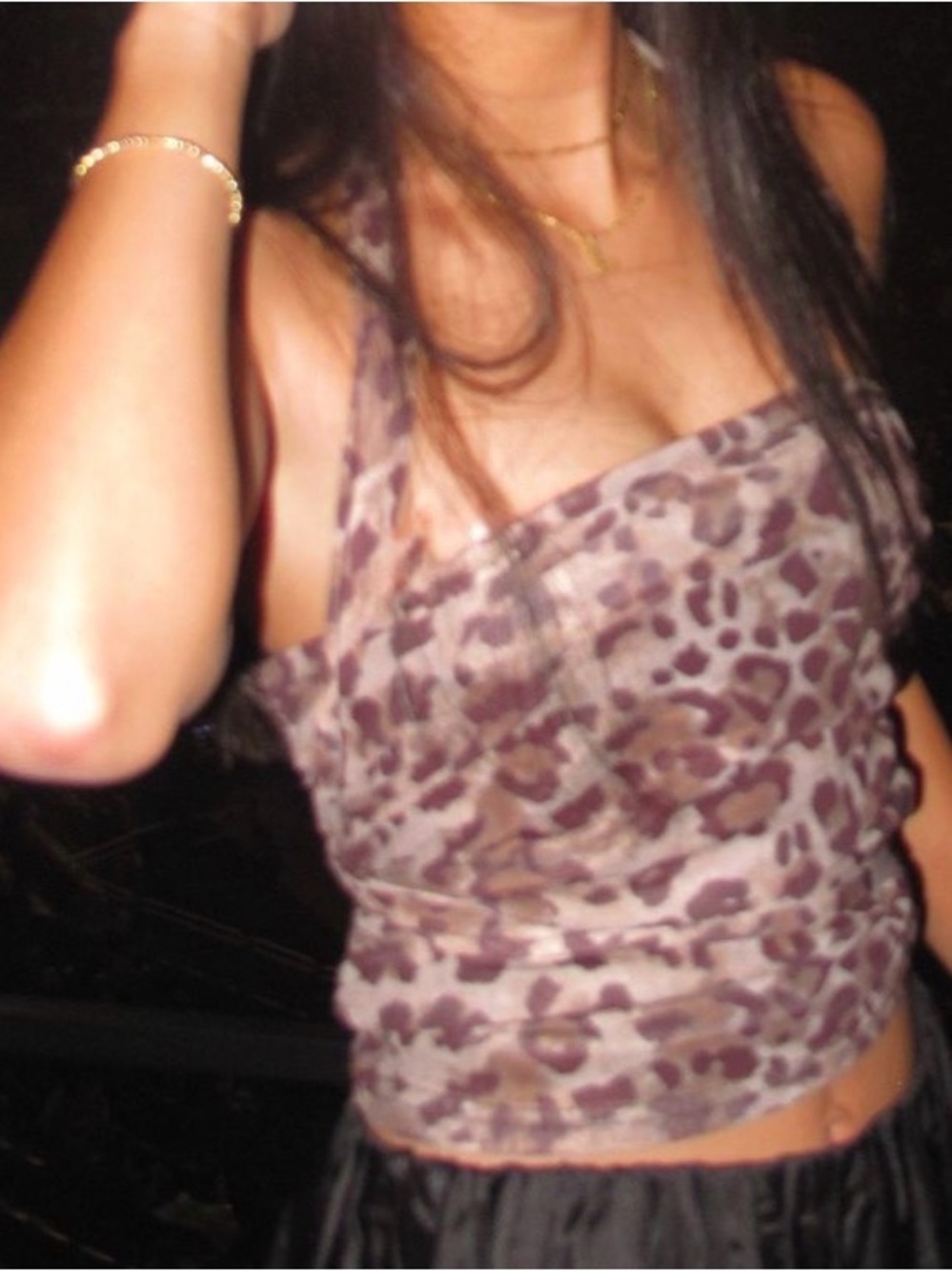 Amazon Women's Brown Leopard Print Crop Top